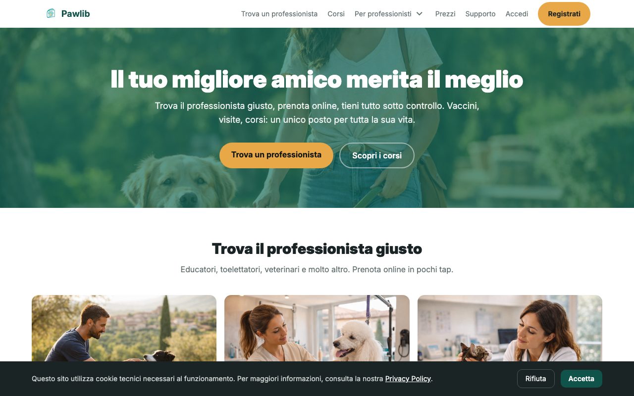 Pawlib — schermata dell'app